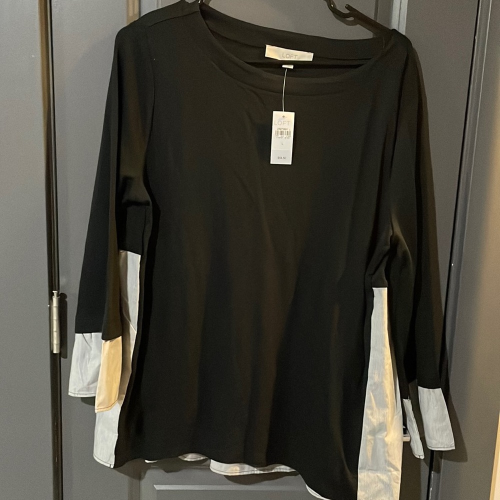 Loft top with peplum back